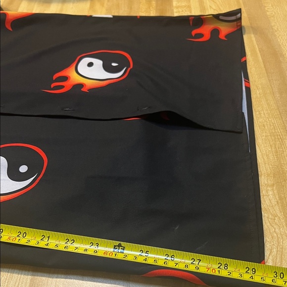 PacSun Black Shirt with Red Flame Pattern - Picture 4 of 9